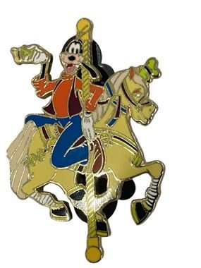 Disney Pin Goofy Carousel Merry Go Round Horse LE 1000